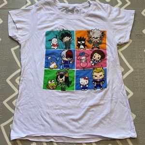 Size Medium My Hero Academia/ Hello Kitty & Friends T-shirt